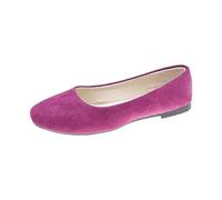 Women Shoes High Solid Color Large Size Slip On Flat Flat Comfortable Casual Single Shoes Shoes Summer Ladies Wedge Heel Shoes, Hot Pink, 10 UK
