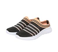 Women Shoes Summer Breathable Mesh Upper Lightweight Soft Sole Athletic Walking Half On Casual Shoes Wide Fit Trainers (Black, 5.5)