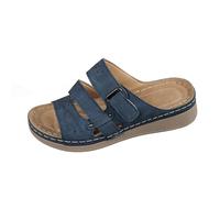 Women Shoes Velvet Wedge Sandals for Women Heel Sandals Open Toe Hollow Out Breathable Lightweight Orthopedic Beach Sandals Women Shoes Women, blue, 5 UK