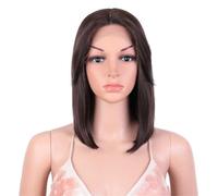 Women Short Bob Wigs Synthetic Lace Front Wig Wigs With Bangs Ombre Frontal Wig FC5-C6A S3