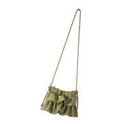 Women Shoulder Bag Korean Styles Crossbody Bag Pleated Messengers PU Leather Bucket Elegant Slings Pleated Crossbody For Women Pu Leather Bucket Simple Shoulder
