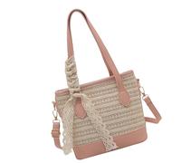 Women Shoulder Bag Large Capacity Crossbody Bag Fashion Beach Lovely Messengers Straw Bucket Handbag Women Beach Large Capacity Shoulder Straw Crossbody Bucket