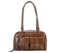 Women Shoulder Bag - Soft PU Leather Build, Lightweight Bowling Shape Purse, Chic Minimal Storage Solution, Comfortable Daily Wear Accessory, Present Idea for Wife Girlfriend Shopping