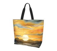 Women Shoulder Bag Sunset Aesthetic Handbags Washable Shoulder Bag For Summer Beach Gym