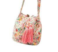 Women Shoulder Bag Trendy Crossbody Bag Drawstring Bucket Simple Handbag Ethnic Styles Printed Commuting Retro Crossbody For Women Ethnic Styles Shoulder Handbag Printed