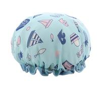 Women Shower Cap Hat Supplies Bathroom Double Layer Shower Waterproof Thick Cover Accessories Women Shower Cap(07)