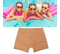 Women Silicone Swim Shorts, Period Swimwear, Menstrual Leakproof Swim Shorts with 4 Corner Leakproof Quick Dry for Girls, Teens Summer (Yellowish Pink)