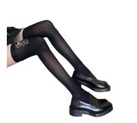 Women Silk Thigh High Stockings Japanese Aesthetic Sweet Bowknot Print Anime Girl Cosplay Over Knee Long Socks Hosiery Silk Over The Knee Socks