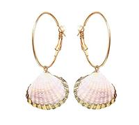 Women Silver Earrings, 28 Style Gold Silver Color Cowrie Metal Sea Shell Earring For Women Shell Statement Earrings Summer Beach Jewelry Gifts For Girlfriend, Wife, Sister, Daughter, Mother On Bir