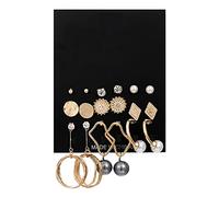 Women Silver Earrings, 6Pairs/Set Long Tassel Round Acetic Acid Tortoiseshell Pendant Women Drop Earrings Female Holiday Jewelry Gifts for Girlfriend, Wife, Sister, Daughter, Mother on Birthday/Valen