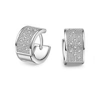 Women Silver Earrings, 925 Sterling Silver Hoop Huggie Rhinestone Men Earrings Bow Star Leaf Butterfly Heart Crystal Geometry Charming Modern Gifts For Girlfriend, Wife, Sister, Daughter, Mother On B