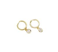 Women Silver Earrings, Beautiful Zircon 100% 925 Sterling Silver Hanging Stud Earrings For Women Star Cross Heart Ball Slice Charm Studs Earring A30