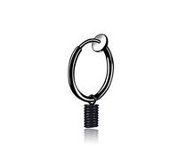 Women Silver Earrings, Black Gothic Screw Cross Star Leaf Round Triangle Geometry Fish Bone Hoop Earrings Unisex Man Titanium Steel Punk Multiple Gifts For Girlfriend, Wife, Sister, Daughter, Mother