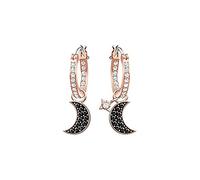 Women Silver Earrings, Evil Eye Earrings Girls Engagement Crystal Hoop Earrings Lady Wedding Korea Moon Zircon Earrings Fashion Jewelry Gifts For Girlfriend, Wife, Sister, Daughter, Mother On Birthda