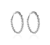 Women Silver Earrings, Exaggerated Circle Twist Earrings Creative Braid Design Alloy Earrings For Women Gold Silver Color Earing Earings Jewelry Gifts For Girlfriend, Wife, Sister, Daughter, Mother On
