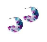 Women Silver Earrings, Exquisited Cute Geometric Candy Color Hoop Earrings Acetic Acid Jewelry Acrylic Accessories For Engagement Major Brincos Gifts For Girlfriend, Wife, Sister, Daughter,