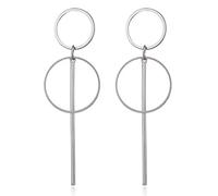 Women Silver Earrings, Fashion Drop Earrings For Women Golden Color Round Ball Geometric Earrings For Party Wedding Gift Ear Jewelry Gifts For Girlfriend, Wife, Sister, Daughter, Mother On Birthday/Va