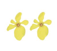 Women Silver Earrings, Korean Sweet Big Flower Stud Earrings For Women Colorful Earing Jewelry Fashion Exaggerated White Green Blue Red Pink Earrings Gifts For Girlfriend, Wife, Sister, Daughter, Moth