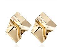 Women Silver Earrings, Luxury Gold Square Stud Earrings For Women Fashion Jewelry Party European Big Earrings Ear Decoration Female Accessories Gifts For Girlfriend, Wife, Sister, Daughter, Mother On