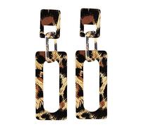 Women Silver Earrings, Ol Style Women Leopard Geometric Drop Earrings Acetic Acid Tortoiseshell Niche Colorful Lady Party Major Jewelry Gifts for Girlfriend, Wife, Sister, Daughter, Mother on Birthda