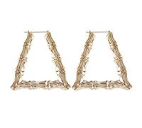 Women Silver Earrings, Punk Bamboo Hoop Earrings Charm Gold Silver Color Letter Sign Basketball Wives Major Jewelry For Summer Party Gifts For Girlfriend, Wife, Sister, Daughter, Mother On Birt