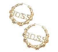 Women Silver Earrings, Punk Big Round Circle Cuff Hoop Earrings Pure Gold Color Boss Twisted Hoop Earrings For Women Jewelry Accessories Gifts For Girlfriend, Wife, Sister, Daughter, Mother On Birthda