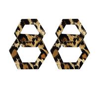 Women Silver Earrings, Trendy Geometric Acetic Acid Tortoiseshell Women Leopard Acrylic Drop Earrings Hyperbole Minimalist Lady Jewelry Bincos Gifts for Girlfriend, Wife, Sister, Daughter, Mother on
