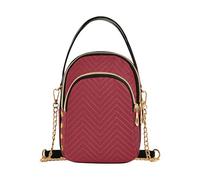Women Single Shoulder Purse Murcia Region Flag Quilted Cell Phone Purse Chain Strap Cute Crossbody Clutch Zipper Tote, 5.9" × 8.3" × 3.1"