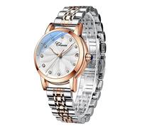 Women Skeleton Automatic Wristwatch Stainless Steel Flower Design Luxury Diamond Dial Ladies Watch Self Winding Waterproof