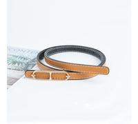Women Skinny Leather Belt Reversible Two Color Thin Belt Adjustable Trendy Elastic Belts For Jeans Dress Coat