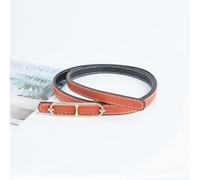 Women Skinny Leather Belt Reversible Two Color Thin Belt Adjustable Trendy Elastic Belts For Jeans Dress Coat