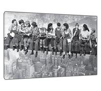 Women Skyscraper Workers at Lunch Picture Print On Framed Canvas Wall Art Home Decoration 16’’ x 12’’ inch(40x 30 cm) -38mm Depth