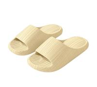 Women Sliders Cloud Non-Slip Comfortable Slippers Pillow Soft Lightweight Flip Flops Waterproof Washable Thick Sole Sandals with Arch Support for Shower Bathroom Pool Indoor Outdoor (Yellow, 40)