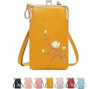 Women Sling Cross-Body Wallet, Clutch Purses Wristlet Phone Wallet for Women at Your Ideal Length, Small Crossbody Shoulder Bags, Convenient Accessory, Mobile Phone Bag,Yellow