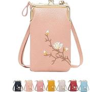 Women Sling Cross-Body Wallet, Clutch Purses Wristlet Phone Wallet for Women at Your Ideal Length, Small Crossbody Shoulder Bags, Convenient Accessory, Mobile Phone Bag,Light Pink