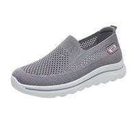 Women Slip On Casual Shoes,Casual Soft Sole Breathable Shoes,Decrease The Burden,Non Slip Soles,Perfect for Walking Running Travel Work Shopping Women Summer Gray
