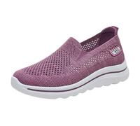 Women Slip On Casual Shoes,Casual Soft Sole Breathable Shoes,Decrease The Burden,Non Slip Soles,Perfect for Walking Running Travel Work Shopping Women Summer Purple