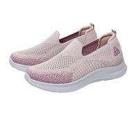 Women Slip On Casual Shoes,Casual Soft Sole Breathable Shoes,Lightweight,Decrease The Burden,for Leisure Walking Gym Exercise Camping Work Shopping Driving Travel Occasions Pink