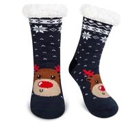 Women Slipper Socks Fluffy Non Slip Socks with Grips Warm Soft Cute Animal Thick socks, Home Sleep Cozy Socks, Winter Gifts for Ladies and Girls