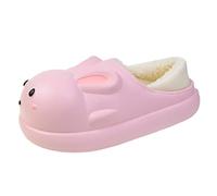 Women Slippers House Shoes Womens Warm Slippers for Women Ladies Cotton Mop Cute Slipper Plus Velvet Thick Bottom Cotton Slipper Indoor Outdoor Washable Pink