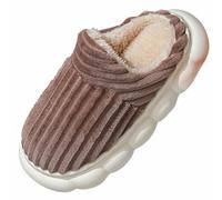 Women Slippers Ladies' Casual and Fashionable Bag and Autumn Winter Indoor Home Anti Slip Warm Slippers Saints Slippers for Women Coffee