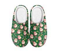 Women Slippers Warm Slippers Soft and Comfortable Keeping Your Feet Warm in Winter Gnome Slippers for Women (Green, 7)