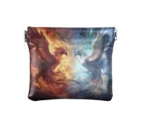 Women Small Coin Purse Pouch Wallet Mini Coin Bags Leather Phoenix Phenix 1 Men