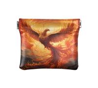 Women Small Coin Purse Pouch Wallet Mini Coin Bags Leather Phoenix Phenix Fire Men