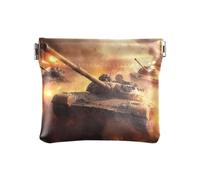 Women Small Coin Purse Pouch Wallet Mini Coin Bags Leather Tanks Battlefield