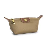 Women Small Zipper Coin Purse Portable Oxford Fabric Brand Design Change Pouch Gifts for Women Travel Bag Makeup Cosmetic Bag(Apricot)