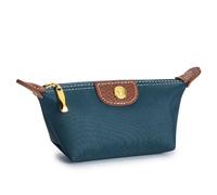 Women Small Zipper Coin Purse Portable Oxford Fabric Brand Design Change Pouch Gifts for Women Travel Bag Makeup Cosmetic Bag(Ink Blue)