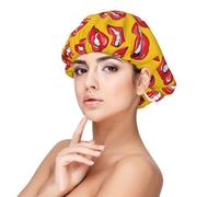 Women Smiling and Biting Her Red Lips Print Adult's Satin Sleeping Cap, Maintain Hairstyle, and Ensure Comfortable Sleep, 13 inches, Black, One size