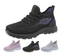 Women Sneakers Womens Trainers Wide Fit Wedge Trainers Breathable Mesh Orthopedic Running Sneakers Casual Arch Support Walking Shoes Comfortable air Trainers for Women Black 6