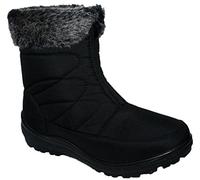 Women Snow Boots Ladies Warm Snug Fashion Comfort Snow Ice Ankle Boots (5, Black Zip)